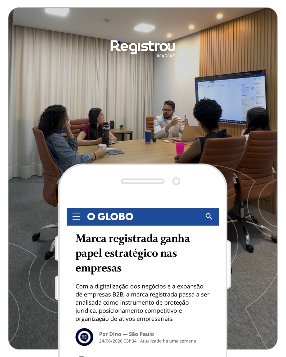 Matéria sobre a Registrou Marcas na mídia